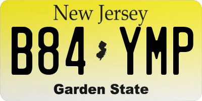 NJ license plate B84YMP