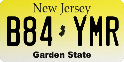NJ license plate B84YMR