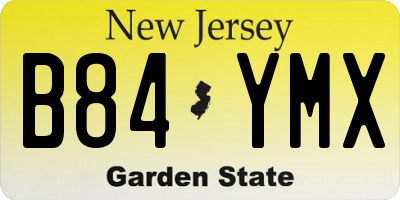 NJ license plate B84YMX