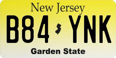 NJ license plate B84YNK