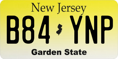 NJ license plate B84YNP