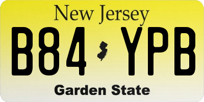 NJ license plate B84YPB