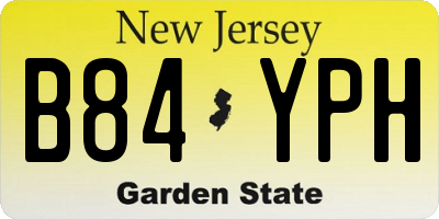 NJ license plate B84YPH