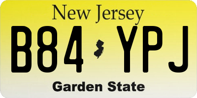 NJ license plate B84YPJ