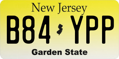 NJ license plate B84YPP