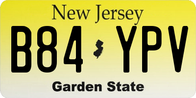 NJ license plate B84YPV