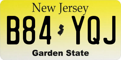 NJ license plate B84YQJ