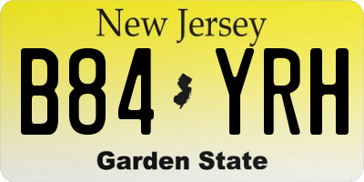 NJ license plate B84YRH
