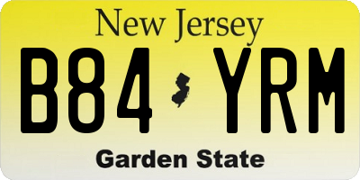 NJ license plate B84YRM
