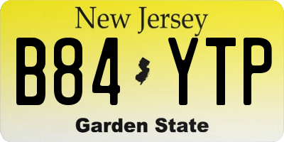 NJ license plate B84YTP