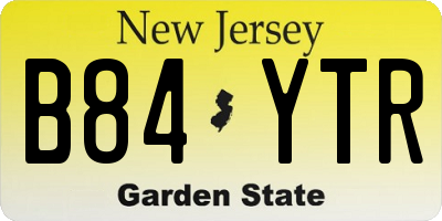 NJ license plate B84YTR