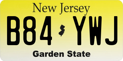 NJ license plate B84YWJ