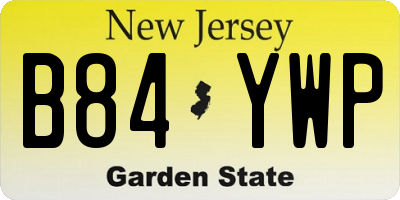 NJ license plate B84YWP