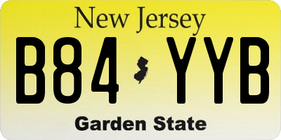 NJ license plate B84YYB