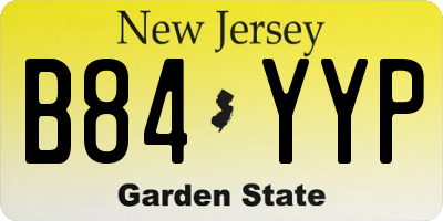 NJ license plate B84YYP