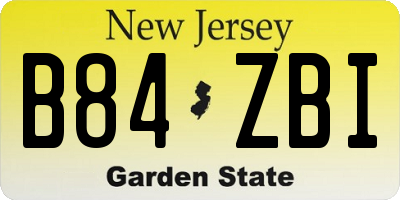 NJ license plate B84ZBI