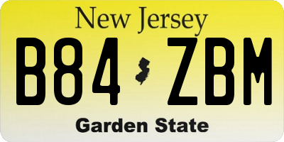 NJ license plate B84ZBM