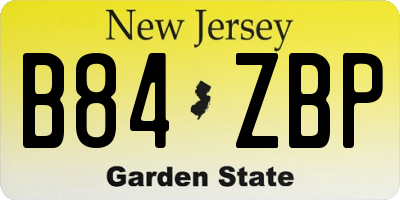 NJ license plate B84ZBP
