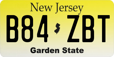 NJ license plate B84ZBT