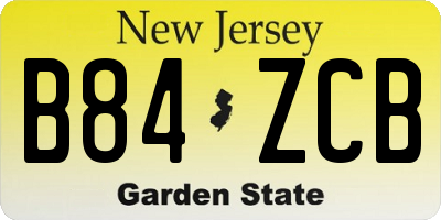 NJ license plate B84ZCB