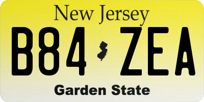 NJ license plate B84ZEA
