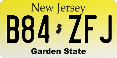 NJ license plate B84ZFJ