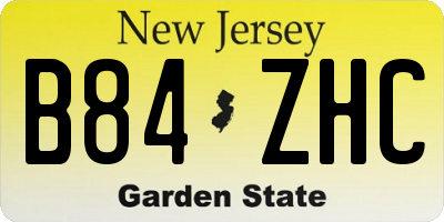 NJ license plate B84ZHC