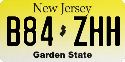 NJ license plate B84ZHH