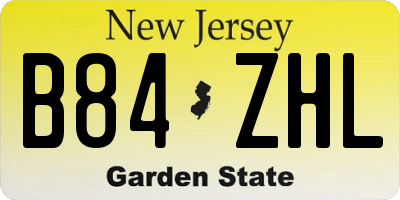 NJ license plate B84ZHL