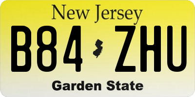 NJ license plate B84ZHU