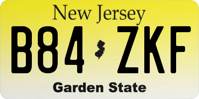 NJ license plate B84ZKF
