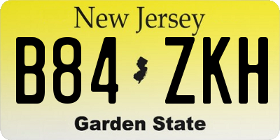 NJ license plate B84ZKH