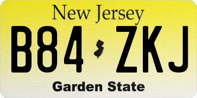 NJ license plate B84ZKJ