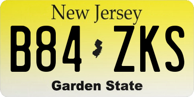 NJ license plate B84ZKS