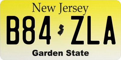 NJ license plate B84ZLA