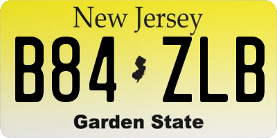 NJ license plate B84ZLB