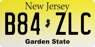 NJ license plate B84ZLC