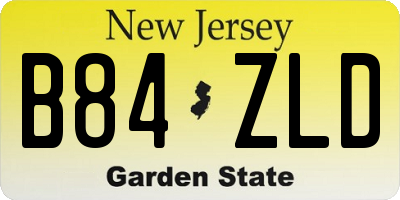 NJ license plate B84ZLD