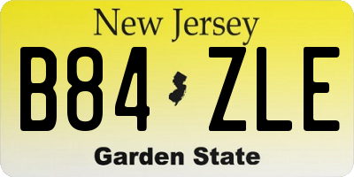 NJ license plate B84ZLE
