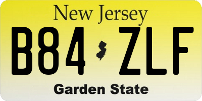 NJ license plate B84ZLF