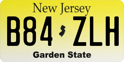 NJ license plate B84ZLH