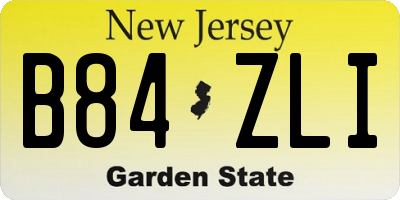 NJ license plate B84ZLI