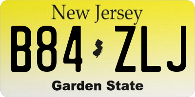 NJ license plate B84ZLJ