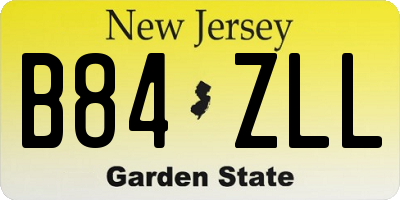 NJ license plate B84ZLL
