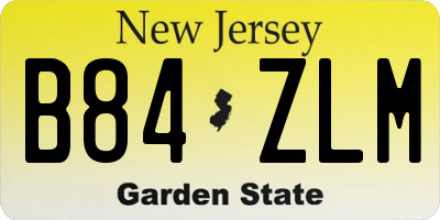 NJ license plate B84ZLM