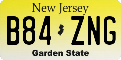 NJ license plate B84ZNG