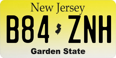 NJ license plate B84ZNH