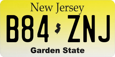 NJ license plate B84ZNJ