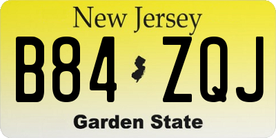 NJ license plate B84ZQJ