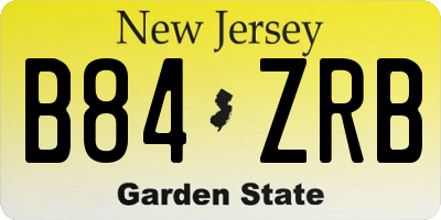 NJ license plate B84ZRB